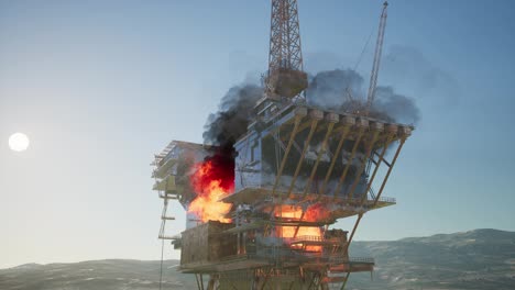 Offshore-Öl--Und-Gasbrände-Oder-Notfälle